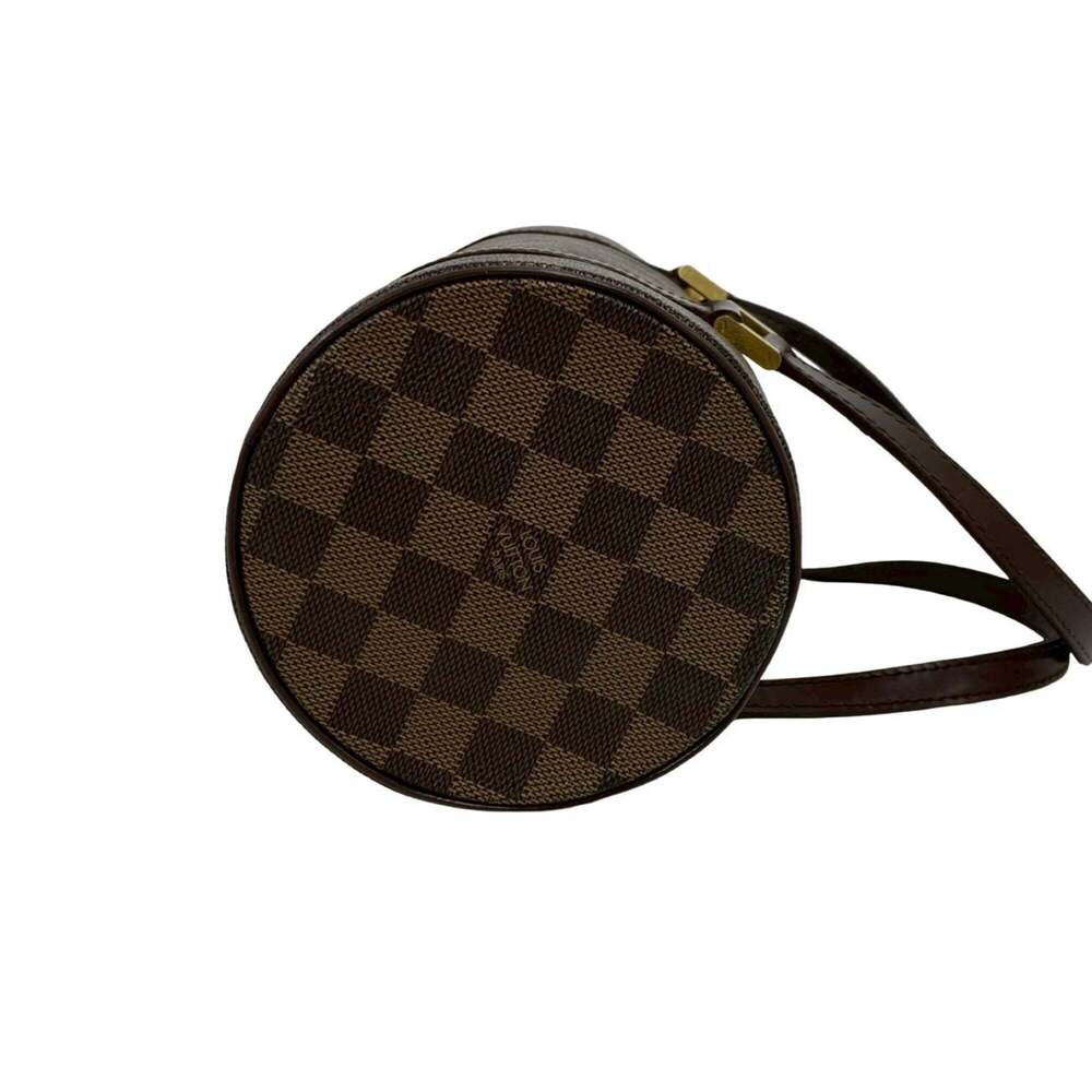 LOUIS VUITTON Brown Damier Leather Papillon 26 Boston Bag - Picture 6 of 9